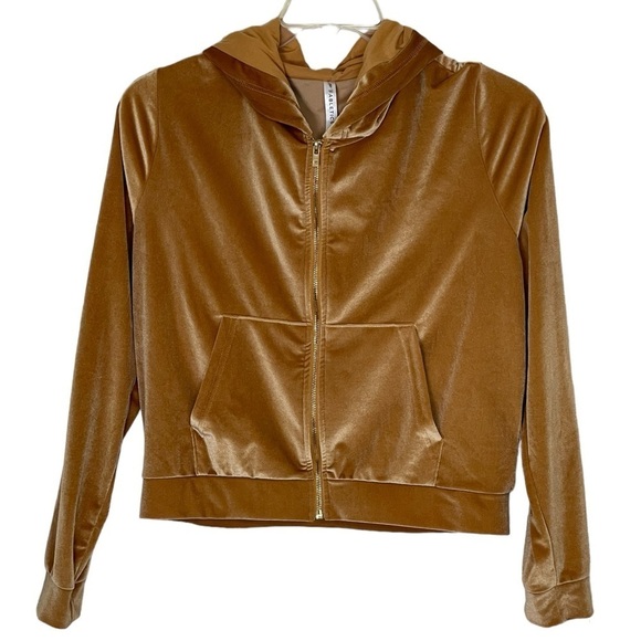 Fabletics Jackets & Blazers - Fabletics Donna Velour light honey full zip hoodie. GUC size medium